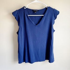41 Hawthorn Blue Ruffle Sleeve Top